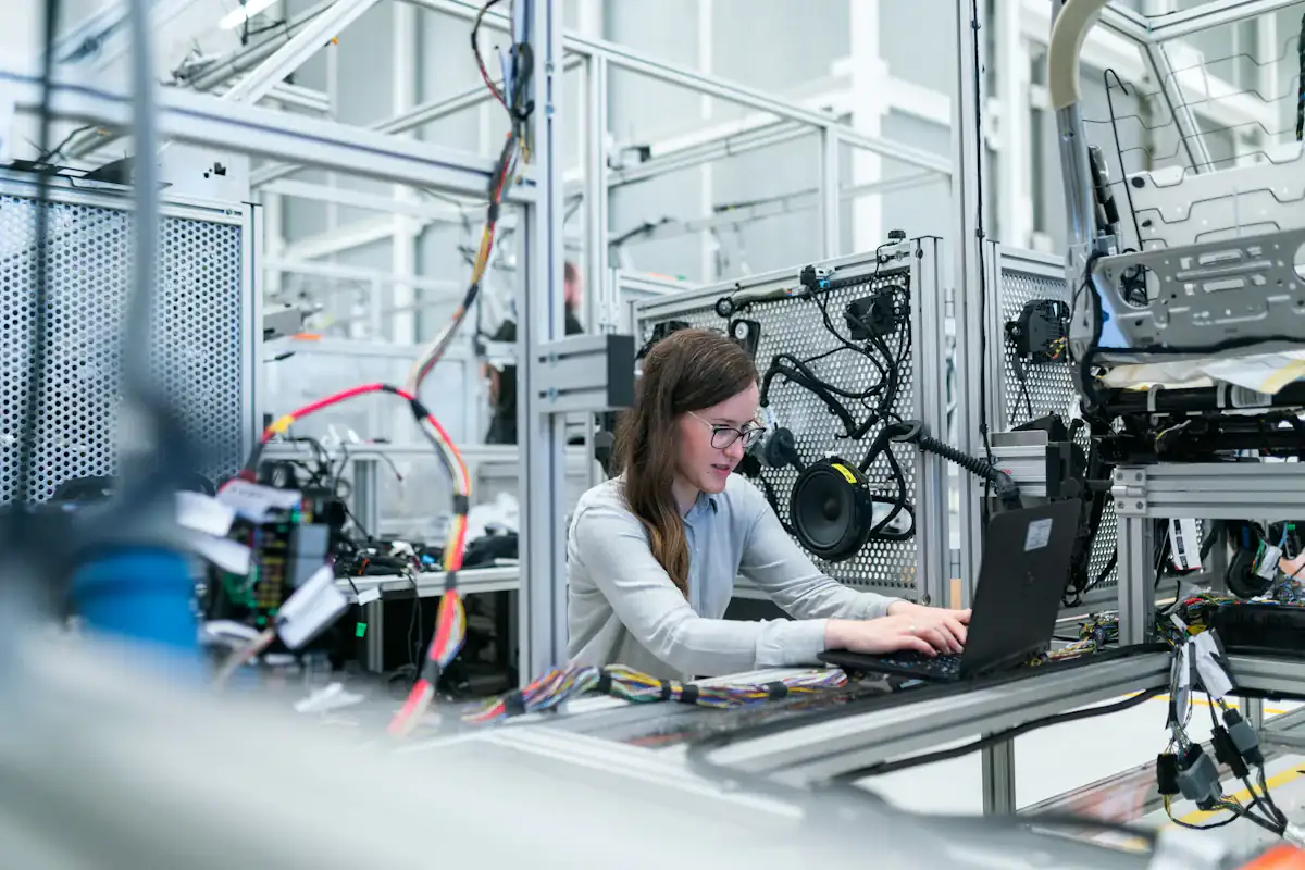 Équipe sur un site de production